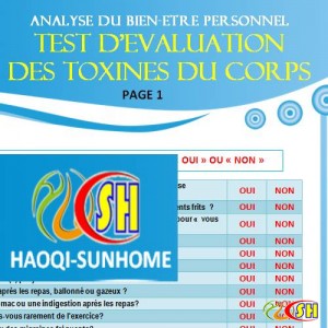 TEST D'EVALUATION DES TOXINES